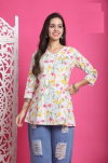 Tew Zoori Pure Cotton Printed Ladies Top Wholesale Market In Surat